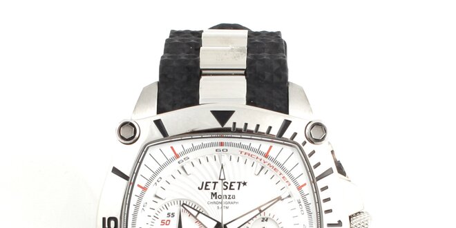 Unisex ocelové hodinky Jet Set s černými detaily