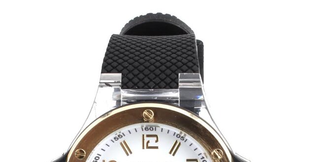 Dámské analogové hodinky Jet Set s černým silikonovým páskem