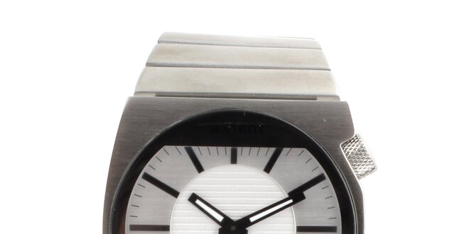 Pánské hodinky z nerezové oceli s bílým ciferníkem Axcent
