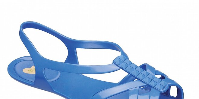 Dámské zářivě modré sandály Mel s pyramidkami