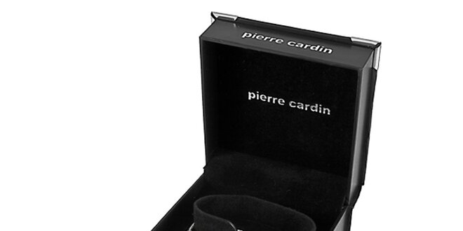 Dámské ocelové hodinky Pierre Cardin se zelenými korálky a náhrdelníkem