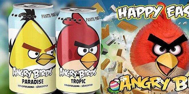 6 + 6 plechovek nealko limonády Angry Birds