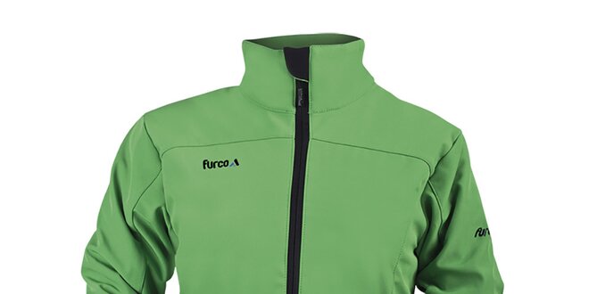 Dámská zelená softshellová bunda s límcem Furco