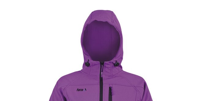 Dámská fialová softshellová bunda s kapucí Furco