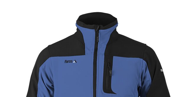 Pánská modro-černá softshellová bunda Furco