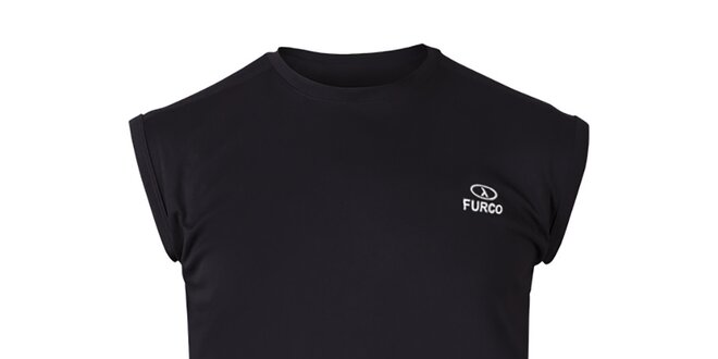 Pánské černé tričko bez rukávů Furco