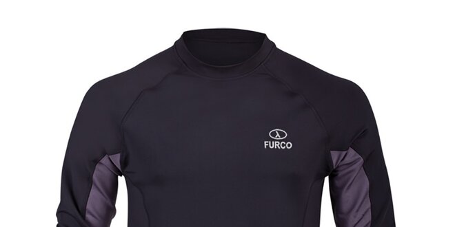 Pánské černo-šedé termo triko Furco