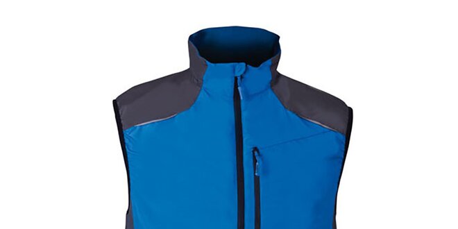 Modrá běžecká vesta s šedými prvky Furco
