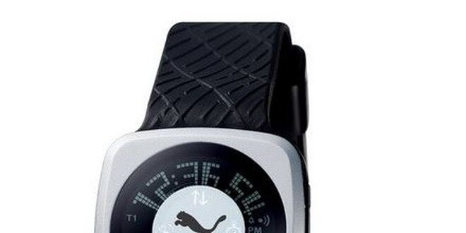 Pánské digitální hodinky Puma Blockbuster Gents Silver