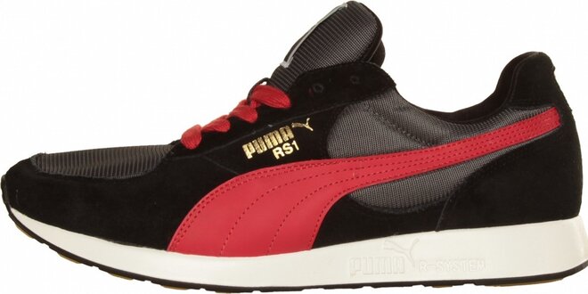 Pánské černé tenisky Puma s červeným pruhem