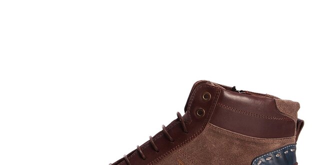 Pánské kožené hnědé boty Galvanni