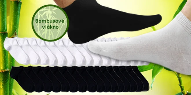 16 párů ponožek s bambusovým vláknem