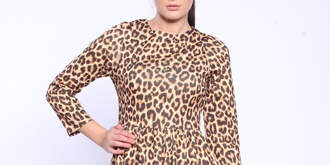 Dámské šaty s leopardím vzorem Melli London