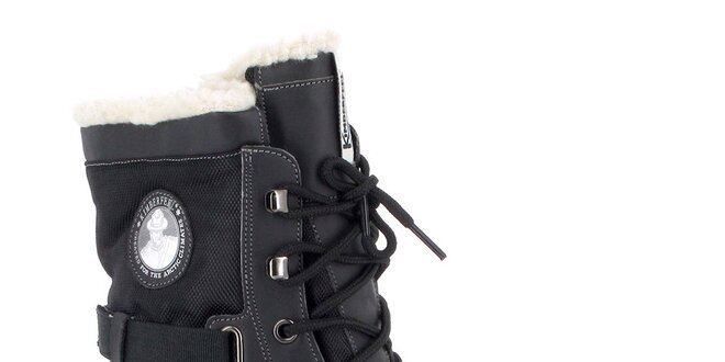 Pánské černé šněrovací zimní boty Kimberfeel