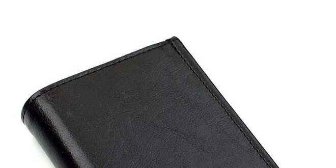 Pánská kožená peněženka v černé barvě Solier