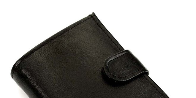 Pánská černá kožená peněženka Solier