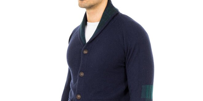 Pánský modrý svetr s knoflíky Tommy Hilfiger