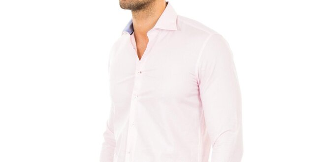 Pánská světle růžová košile Tommy Hilfiger