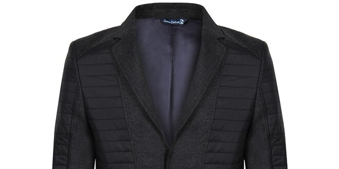 Pánská černá bunda s knoflíky Giorgio Di Mare