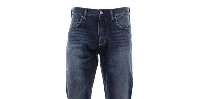 Pánské modré džíny s šisováním na nohavicích Big Star