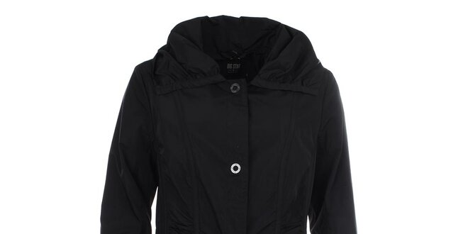 Dámský lehký kabát s kapsami v černé barvě Big Star