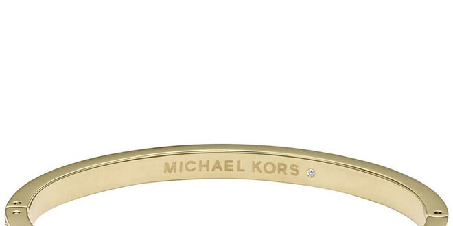 Dámský ocelový náramek s krystalky Michael Kors - zlatá barva