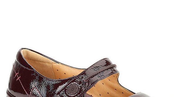 Dámské lakované boty v barvě bodró Clarks