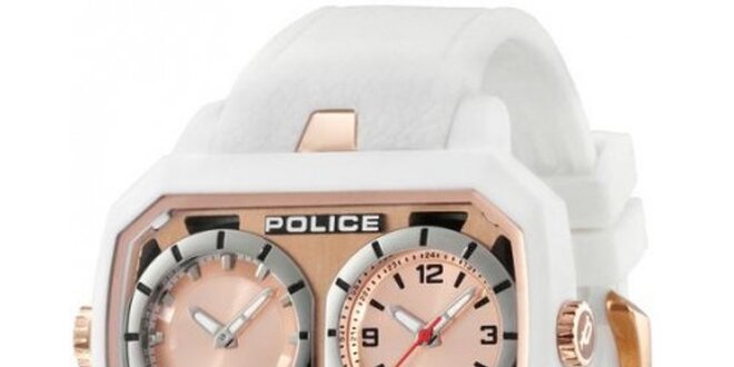 Pánské hodinky Police HYDRA bílý řemínek