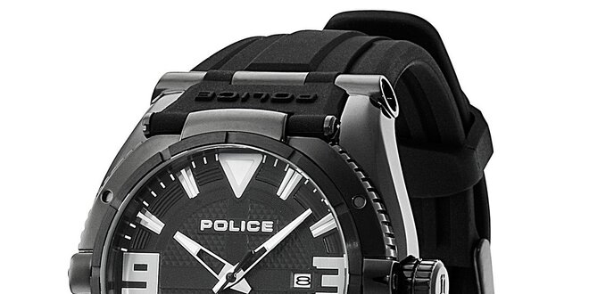 Pánské hodinky Police RAPTOR černý řemínek, černý ciferník (PL13093JSB02)
