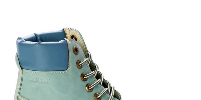 Dámské šněrovací kotníkové boty ve světle modré barvě Destroy