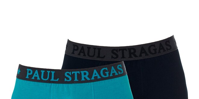 Set černých a zelených pánských boxerek Paul Stragas