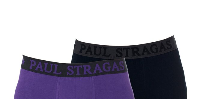 Set černých a fialových pánských boxerek Paul Stragas
