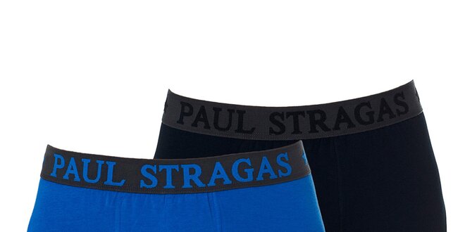 Set černých a modrých pánských boxerek Paul Stragas