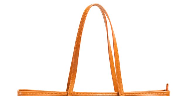 Dámská oranžová kabelka z kůže Joana and Paola