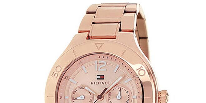 Dámské růžové ocelové hodinky Tommy Hilfiger