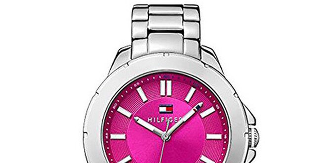 Dámské ocelové hodinky s růžovým ciferníkem Tommy Hilfiger