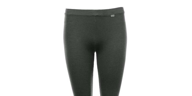 Dámské tmavě šedé legíny se zipy SMF Jeans