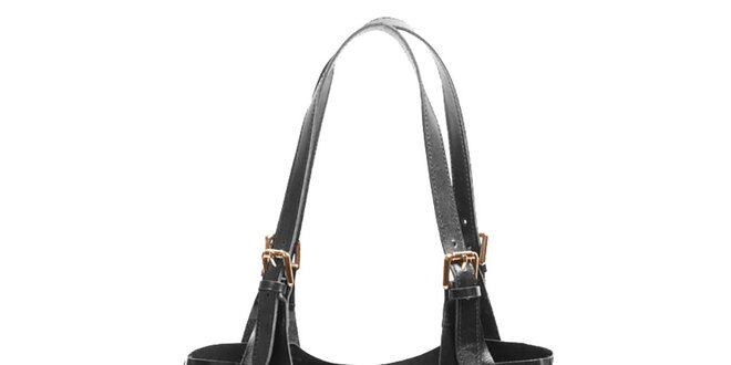 Dámská kožená kabelka v černé barvě Joana and Paola