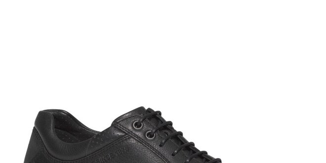 Pánské černé kožené šněrovací boty TBS