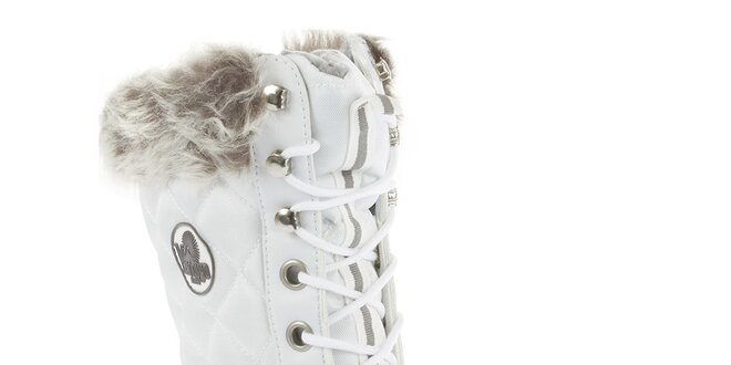 Dámské bílé zimní boty s prošíváním Vertigo