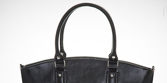 Dámská lakovaná černá kabelka s vnější kapsičkou Felice