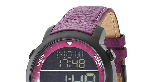 Unisex tmavě fialové hodinky Police