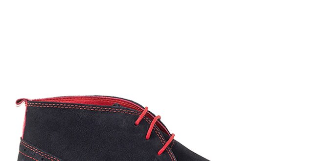 Pánské modré kotníkové boty s růžovou podrážkou Crash Shoes