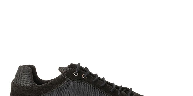 Pánské černé tenisky s koženými prvky Crash Shoes