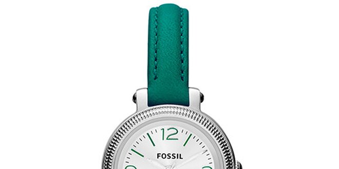 Dámské hodinky s tyrkysovým řemínkem Fossil