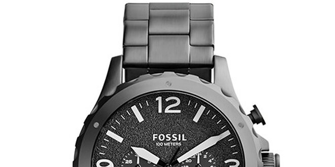 Pánské šedé analogové hodinky Fossil