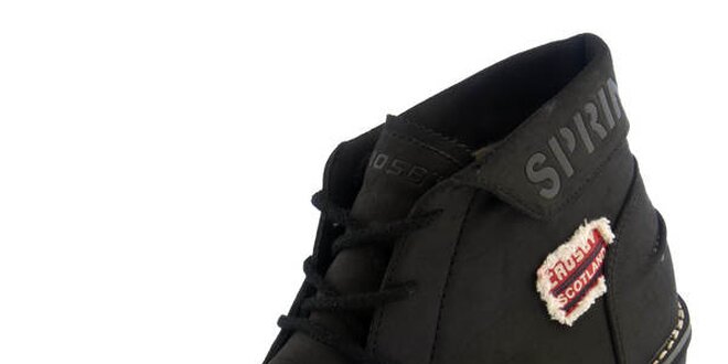 Pánské černé kotníkové boty Crosby