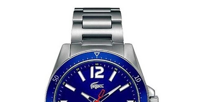 Pánské hodinky s modrým ciferníkem Lacoste