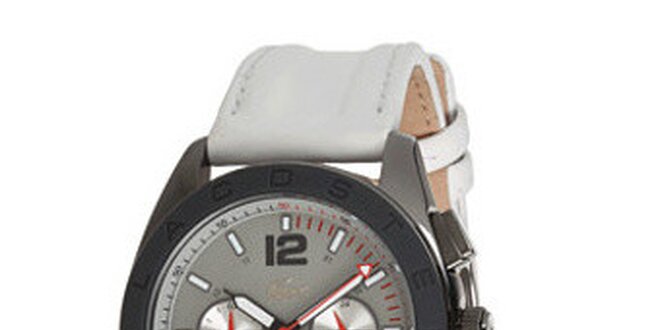Pánské analogové hodinky s bílým řemínkem Lacoste