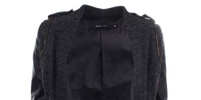 Dámská černá bunda se zipy Dislay DY Design